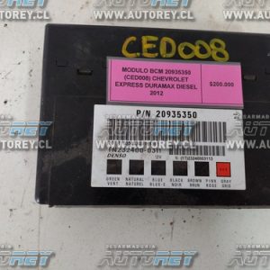 Módulo BCM 20935350 (CED008) Chevrolet Express Duramax Diesel 2012 $80.000 + IVA