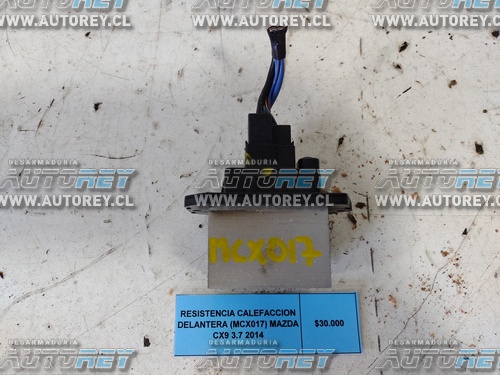 Resistencia Calefacción Delantera (MCX017) Mazda CX9 3.7 2014 $30.000 + IVA