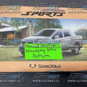 Manual Usuario Ssangyong New Actyon $10.000 mas iva