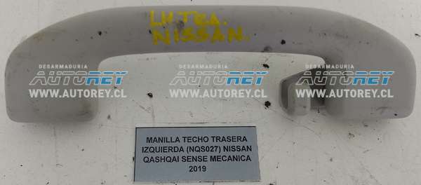 Manilla Techo Trasera (NQS027) Nissan Qashqai Sense Mecánica 2019 $10.000 + IVA