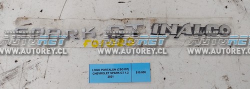 Logo Portalón (CSG107) Chevrolet Spark GT 1.2 2021 $10.000 + IVA