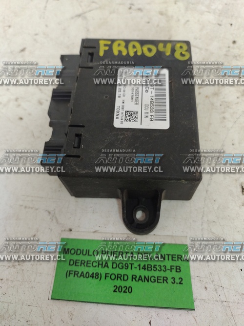 Módulo Puerta Delantera Derecha DG9T-14B533-FBB(FRA048) Ford Ranger 3.2 2020 $30.000 + IVA