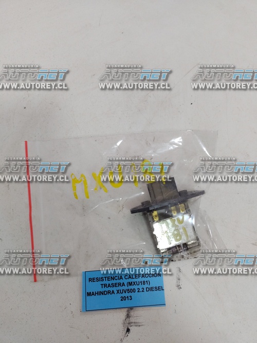 Resistencia Calefacción Trasera (MXU181) Mahindra Xuv500 2.2 Diesel 2013 $25.000 + IVA