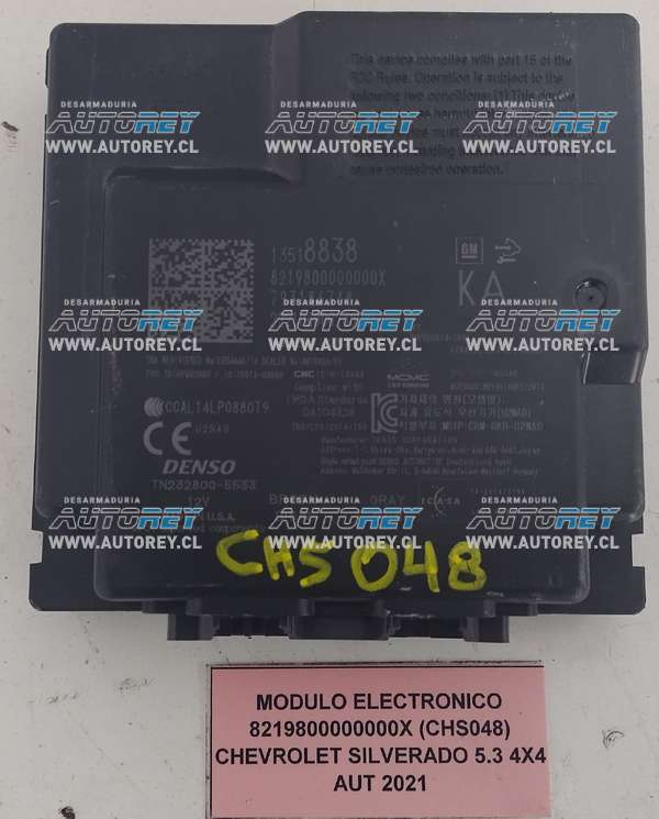 Módulo Electrónico 8219800000000X (CHS048) Chevrolet Silverado 5.3 4×4 AUT 2021 $70.000 + IVA.jpeg