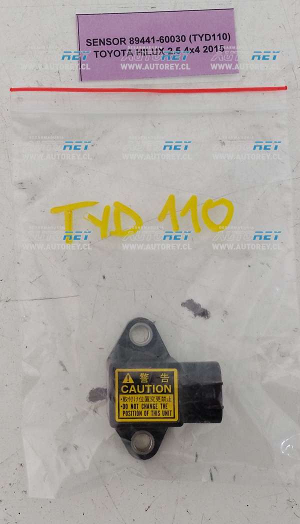 Sensor 89441-60030 (TYD110) Toyota Hilux 2.5 4×4 2015 $30.000 + IVA