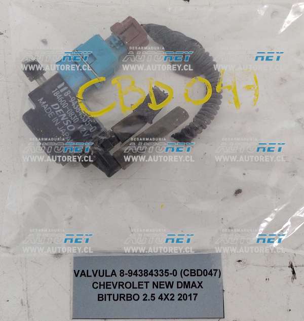 Válvula 8-94384335-0 (CBD047 Chevrolet New Dmax Biturbo 2.5 4×2 2017 $20.000 + IVA