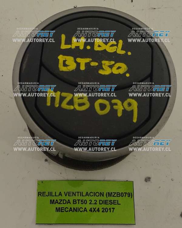 Rejilla Ventilación (MZB079) Mazda BT50 2.2 Diesel Mecánica 4×4 2017 $18.000 + IVA