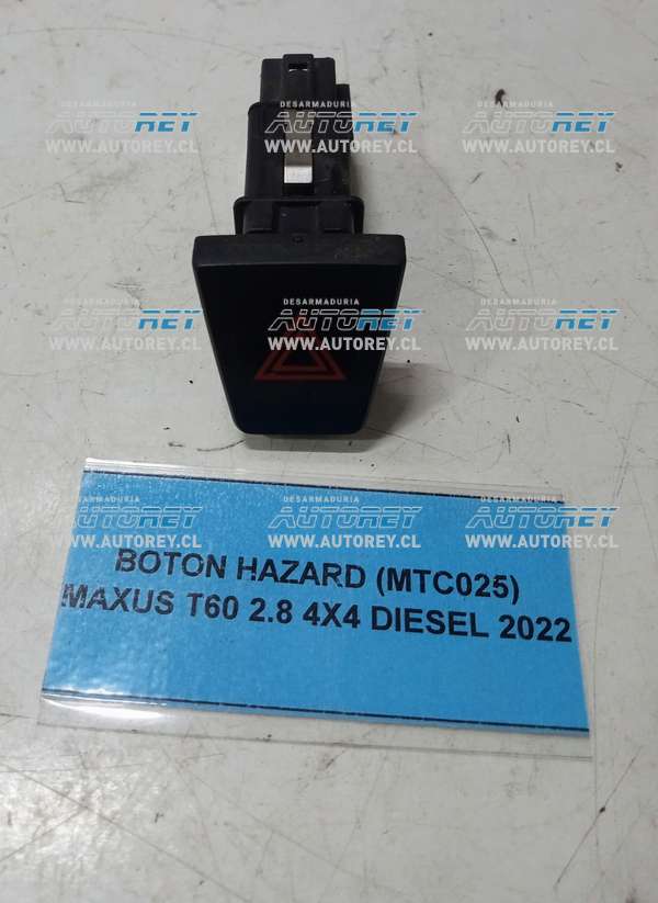 Boton Hazard (MTC025) Maxus T60 2.8 4×4 Diesel 2022