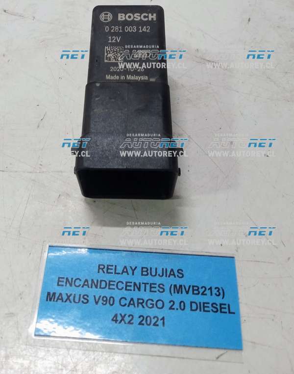 Relay Bujías Encandecentes (MVB213) Maxus V90 Cargo 2.0 Diesel 4×2 2021